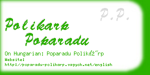polikarp poparadu business card